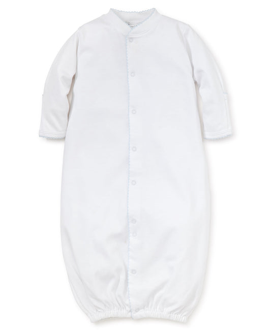 Kissy Kissy Infant Sleepwear Unisex White/Light Blue / Preemie Kissy Kissy Basics Converter Gown