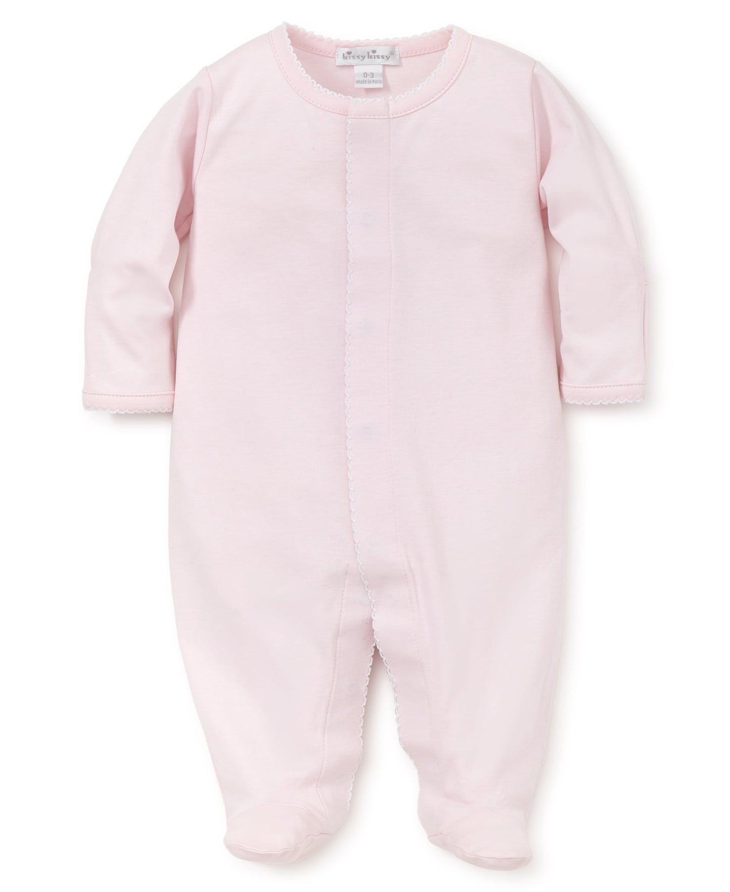 Kissy Kissy Infant Sleepwear Unisex Pink/White / Newborn Kissy Kissy Basics Footie NEW