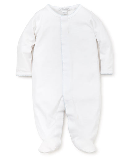 Kissy Kissy Infant Sleepwear Unisex White/Light Blue / Newborn Kissy Kissy Basics Footie NEW