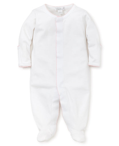 Kissy Kissy Infant Sleepwear Unisex White/Pink / Newborn Kissy Kissy Basics Footie NEW