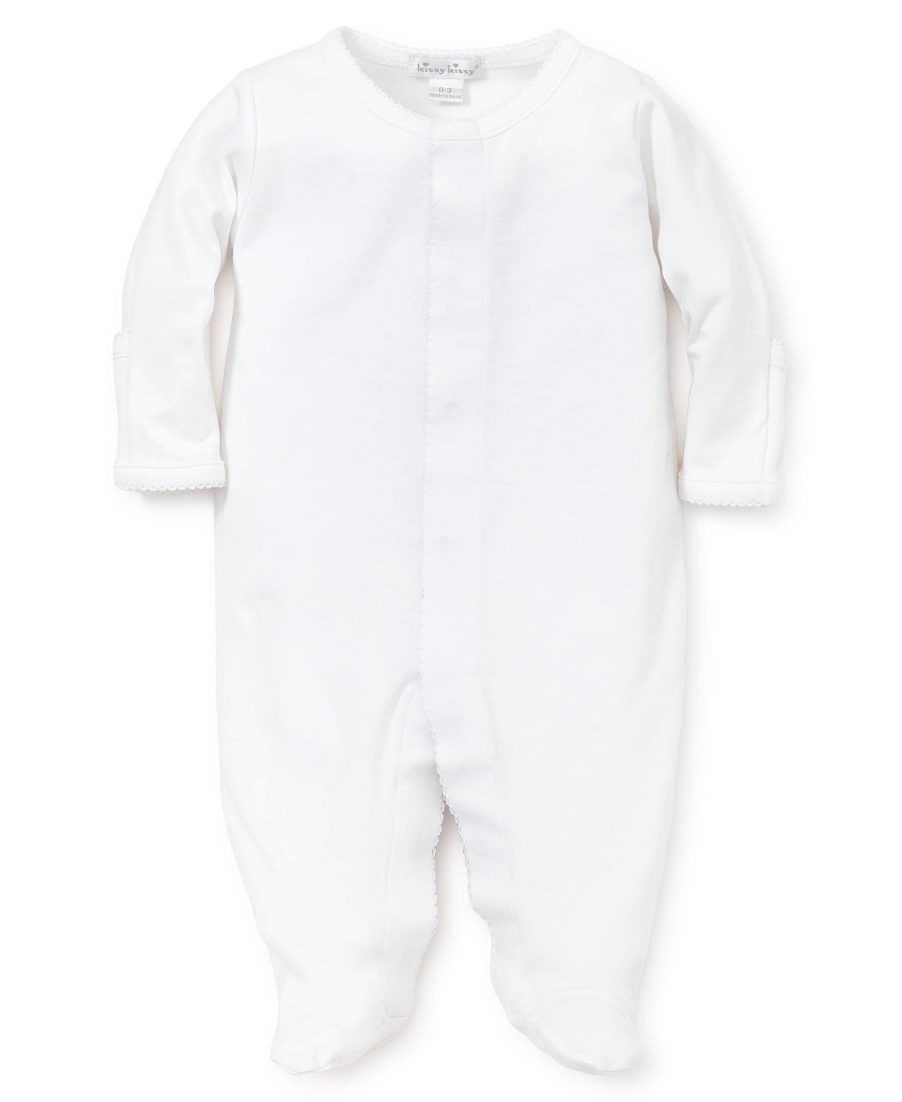 Kissy Kissy Infant Sleepwear Unisex White / Newborn Kissy Kissy Basics Footie NEW