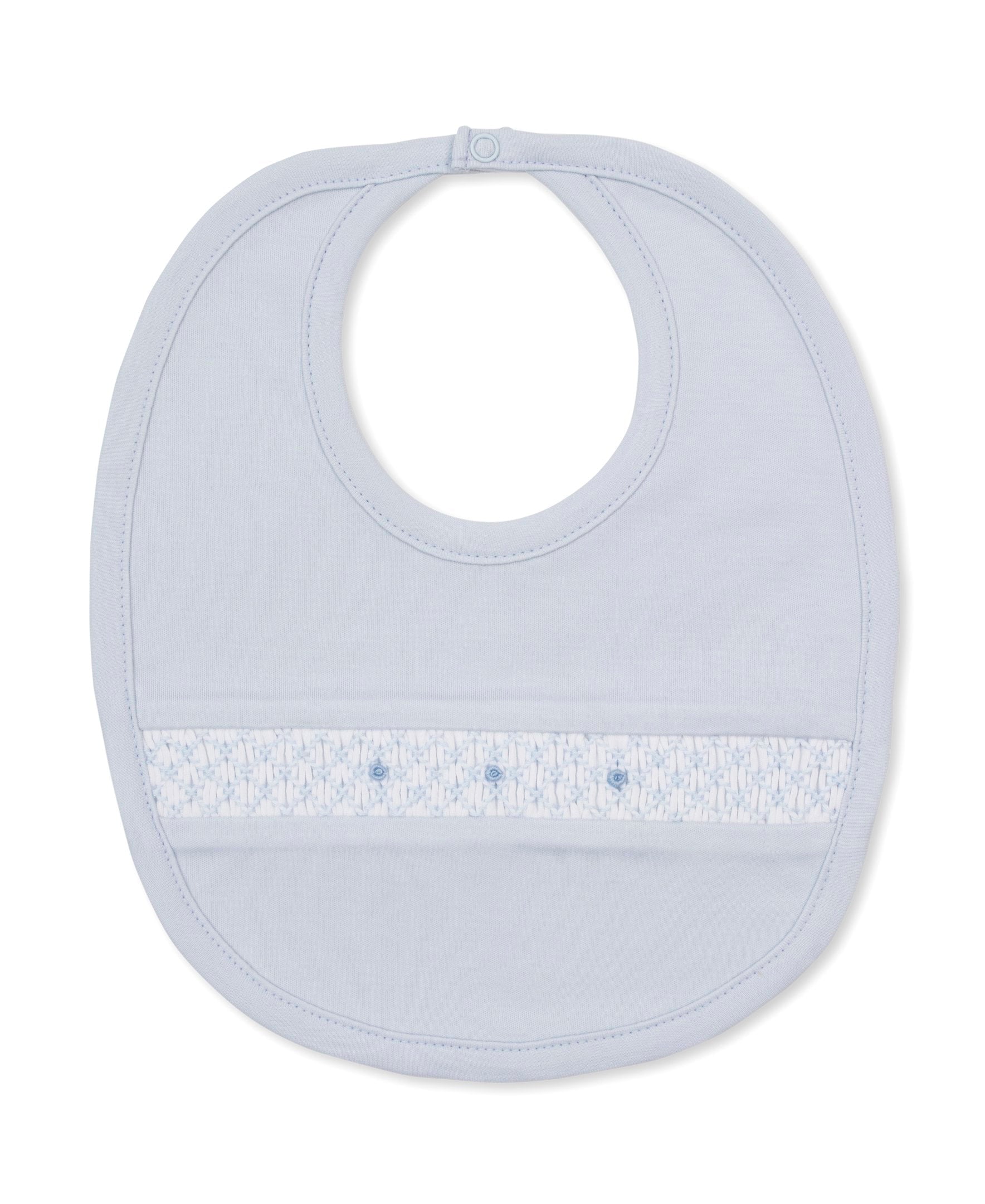 Kissy Kissy Apparel & Gifts Light Blue Kissy Kissy Boys CLB Fall 26 Smocked Bib