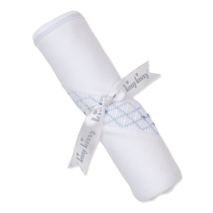 Kissy Kissy White / OS Kissy Kissy Boys CLB Summer 26 Smocked Blanket