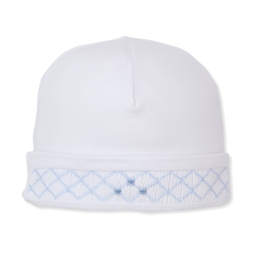 Kissy Kissy White/Light Blue / Newborn Kissy Kissy Boys CLB Summer 26 Smocked Hat