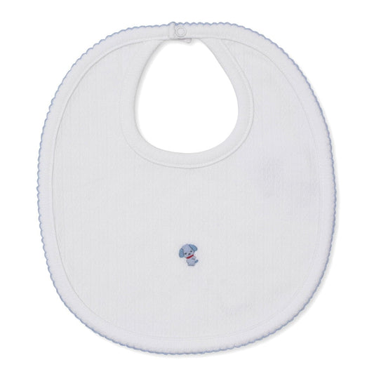 Kissy Kissy White/Light Blue / OS Kissy Kissy Boys Premier Puppy Family Bib