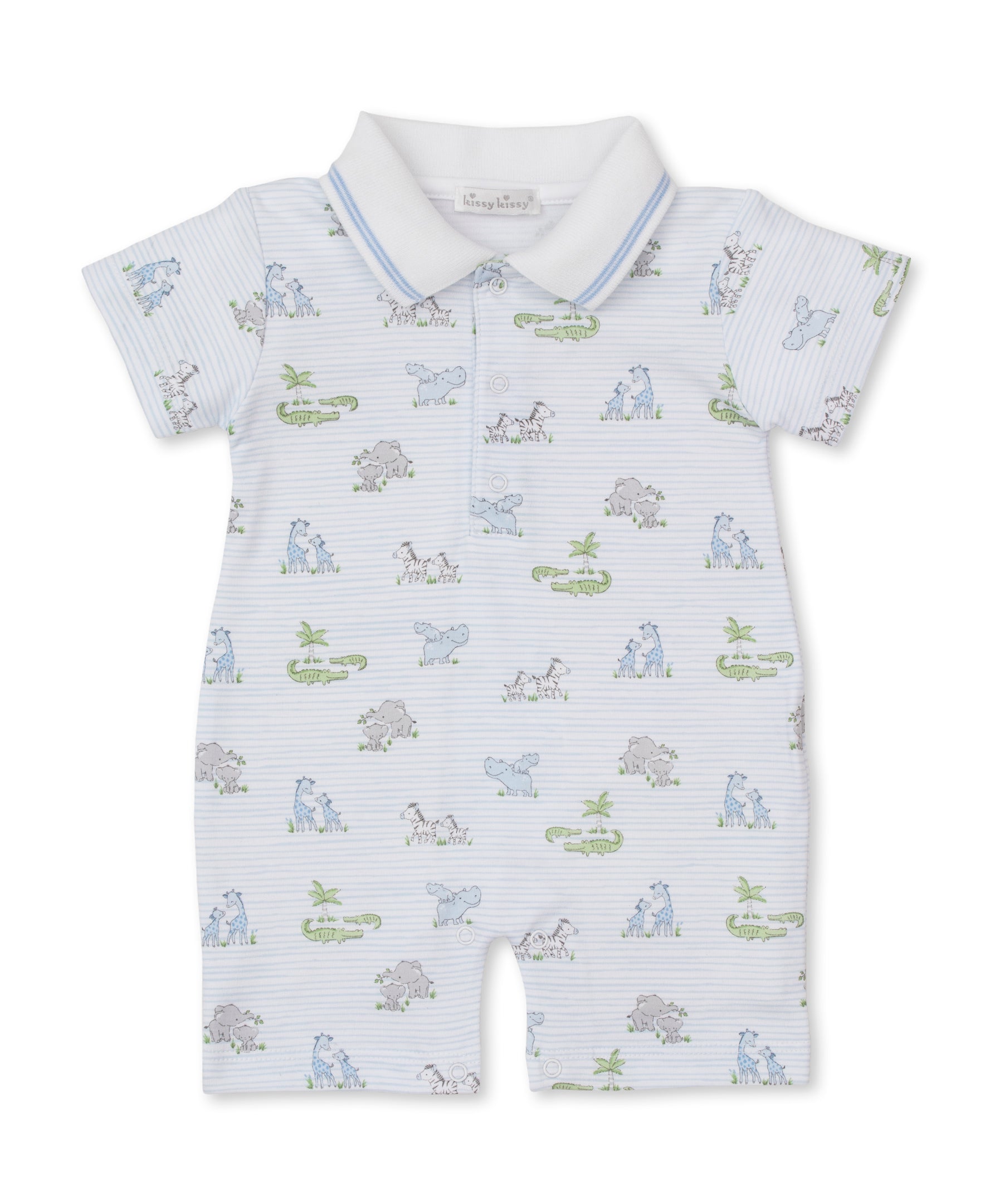 Kissy Kissy 3-6 Mo / Multi Blue Kissy Kissy Boys Safari Party Playsuit