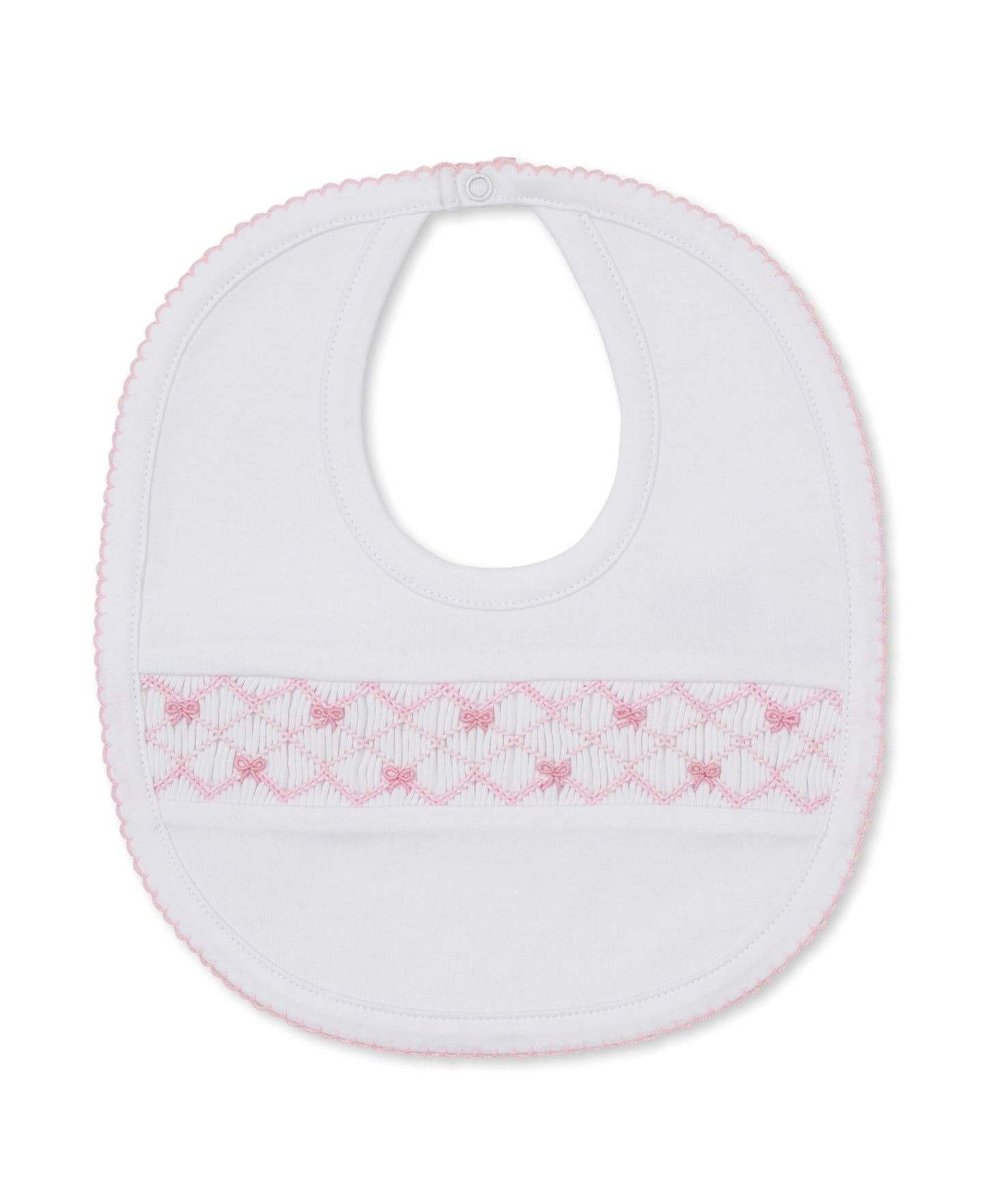 Kissy Kissy White/Pink / OS Kissy Kissy CLB Summer Bows Smocked Bib