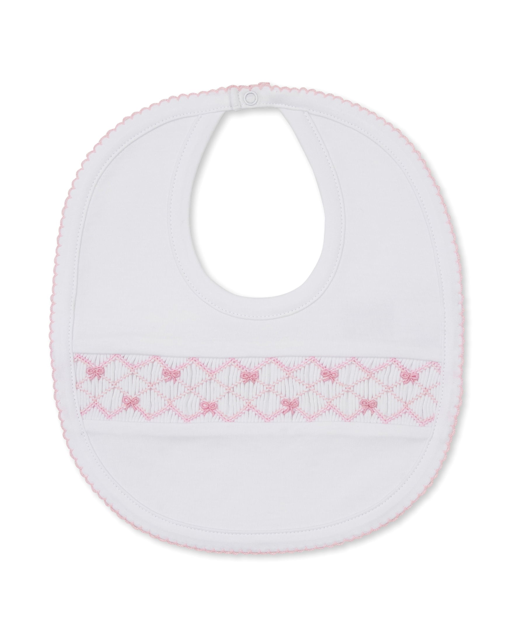 Kissy Kissy White/Pink / OS Kissy Kissy CLB Summer Bows Smocked Bib