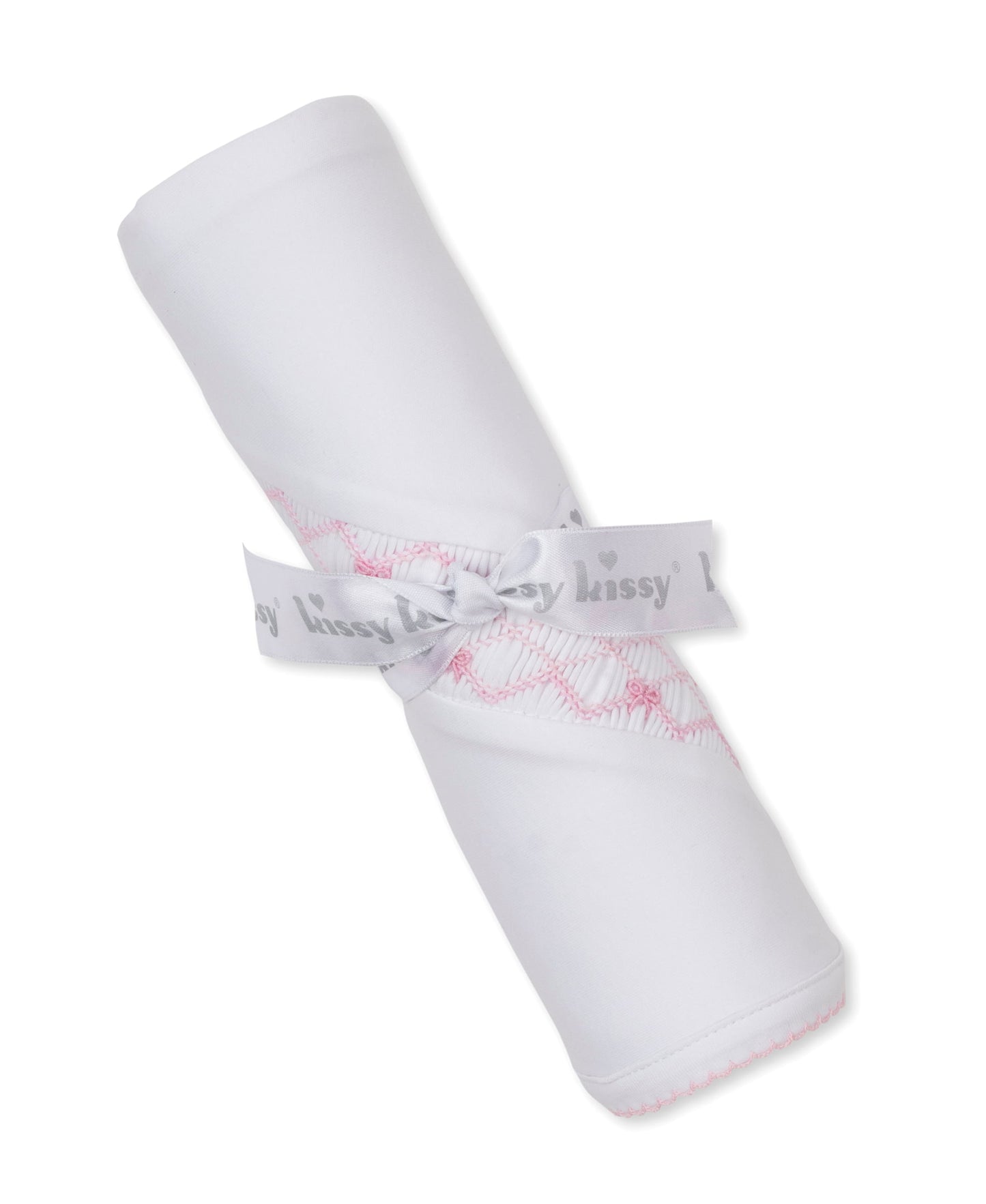 Kissy Kissy White/Pink / OS Kissy Kissy CLB Summer Bows Smocked Blanket