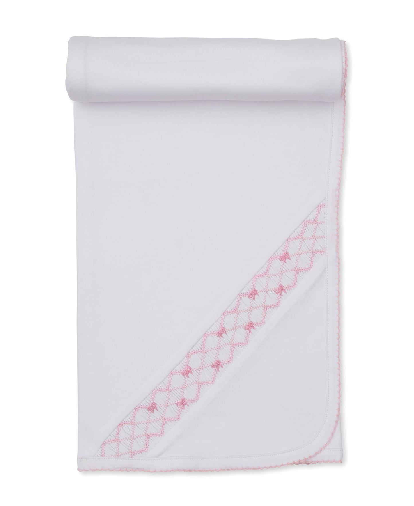 Kissy Kissy White/Pink / OS Kissy Kissy CLB Summer Bows Smocked Blanket