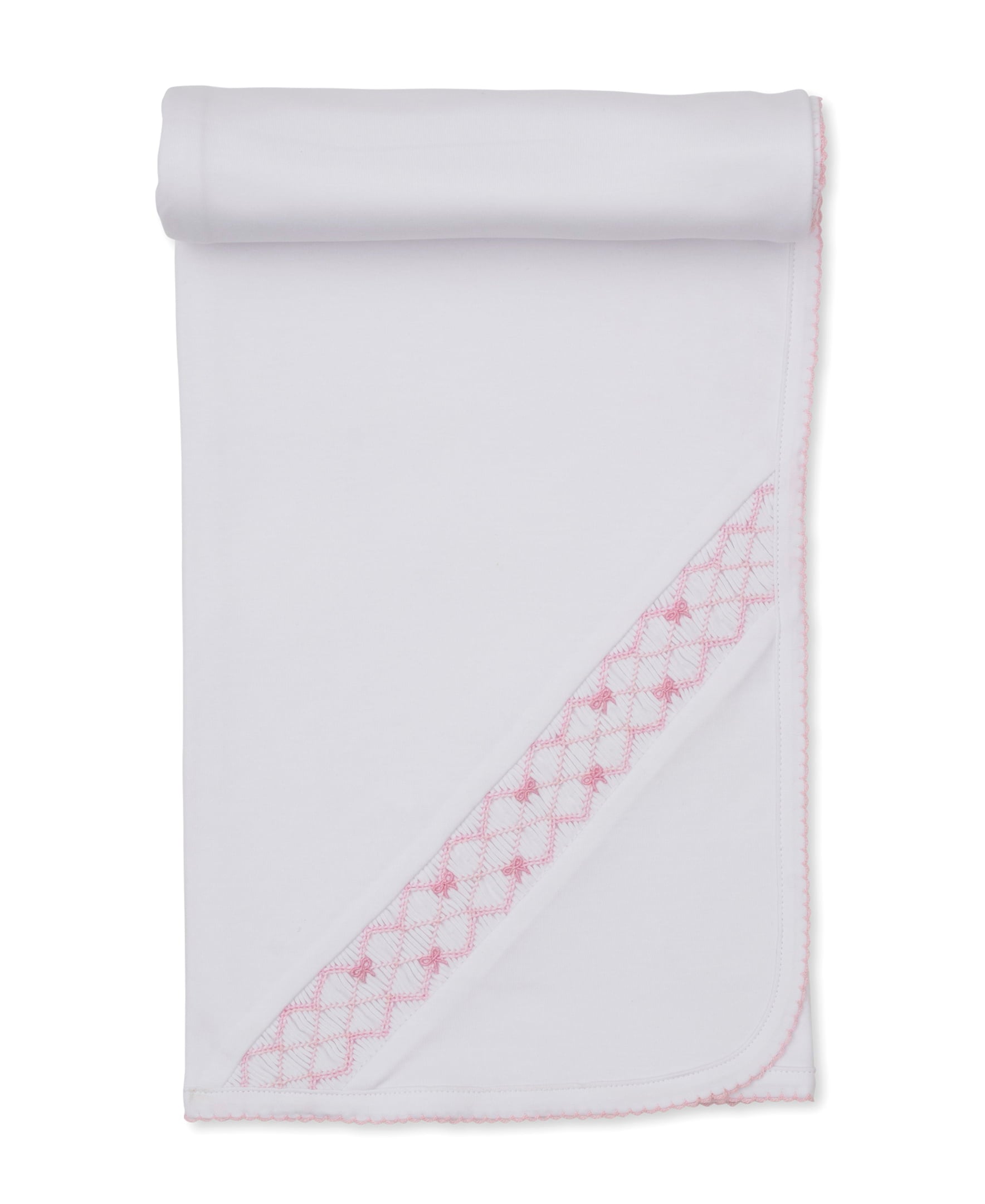 Kissy Kissy White/Pink / OS Kissy Kissy CLB Summer Bows Smocked Blanket