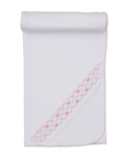 Kissy Kissy White/Pink / OS Kissy Kissy CLB Summer Bows Smocked Blanket