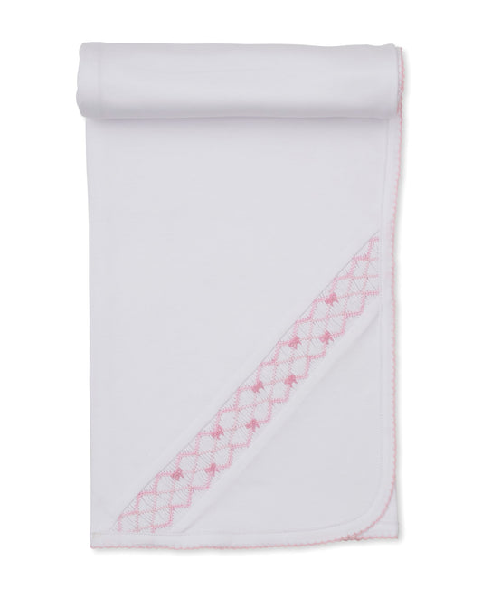 Kissy Kissy White/Pink / OS Kissy Kissy CLB Summer Bows Smocked Blanket