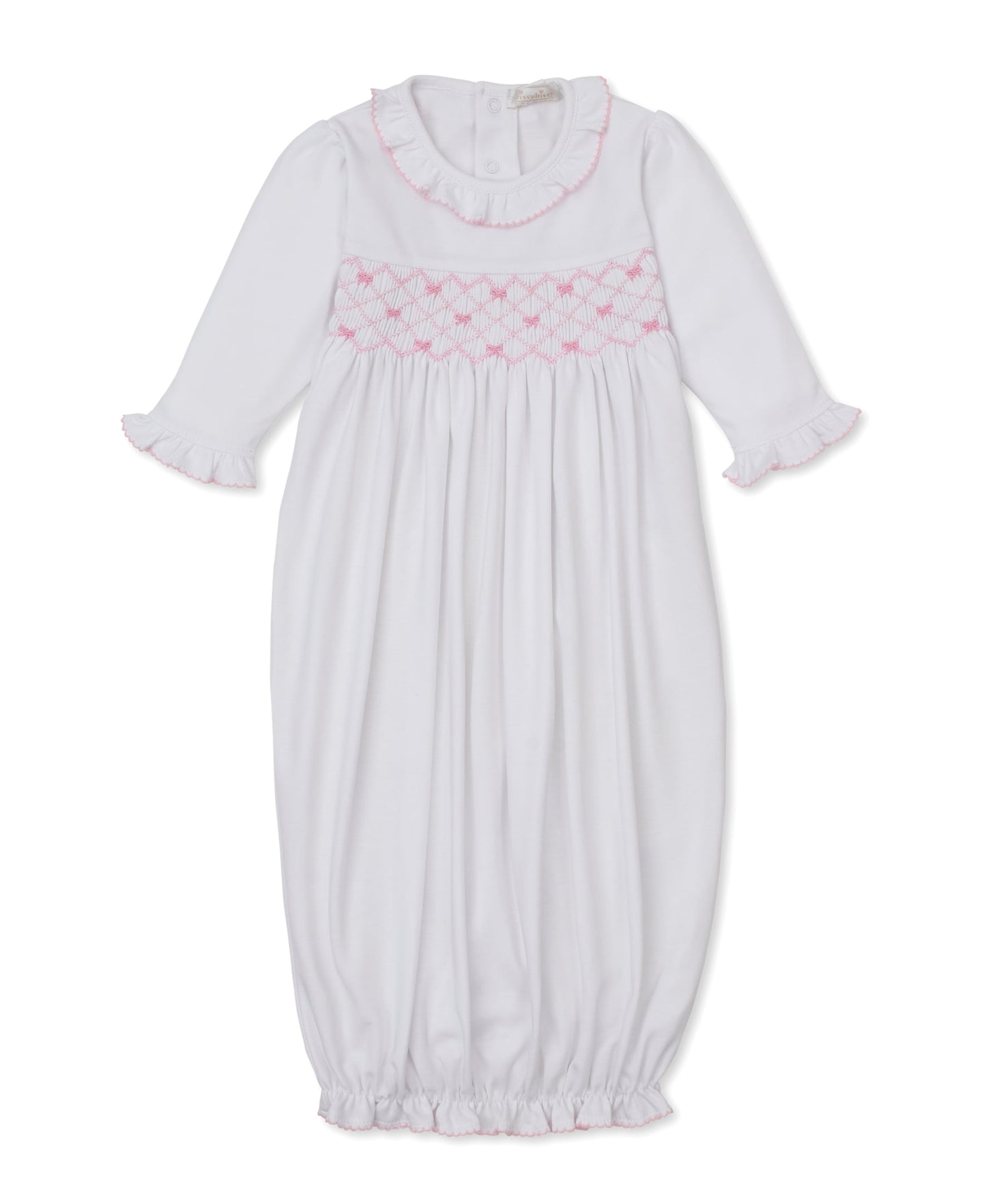 Kissy Kissy White/Pink / Newborn Kissy Kissy CLB Summer Bows Smocked Sack