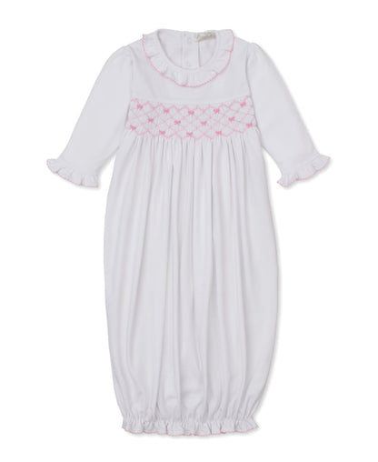 Kissy Kissy White/Pink / Newborn Kissy Kissy CLB Summer Bows Smocked Sack