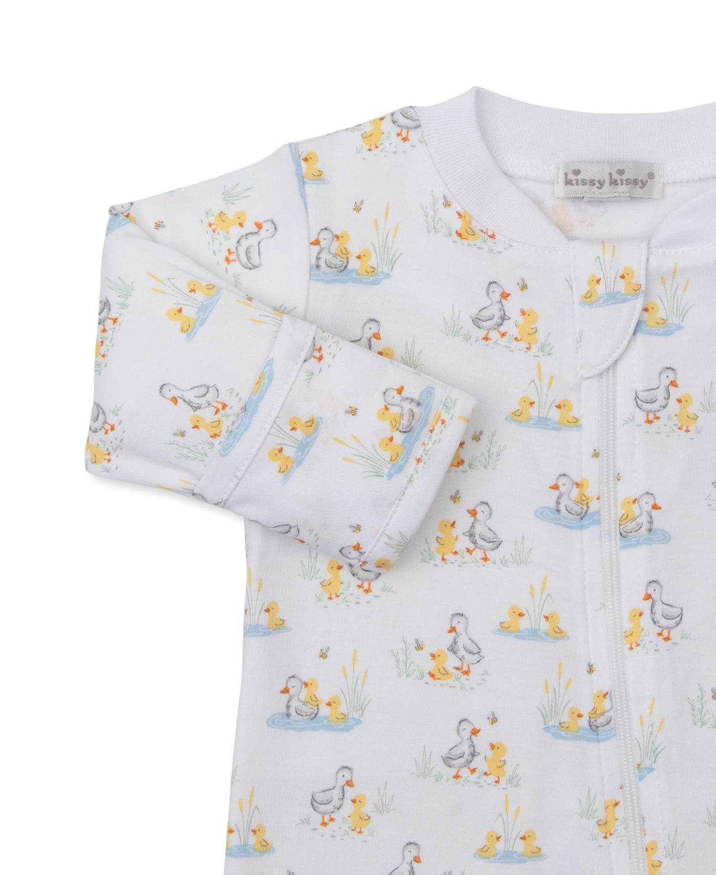 Kissy Kissy Kissy Kissy Duck Pond Paddles Zipper Footie