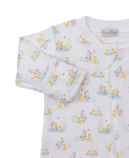 Kissy Kissy Kissy Kissy Duck Pond Paddles Zipper Footie