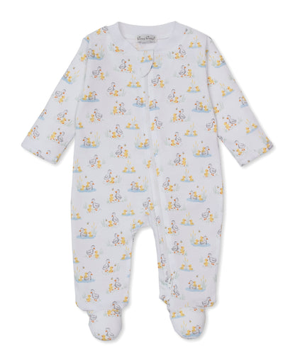 Kissy Kissy Multi / Newborn Kissy Kissy Duck Pond Paddles Zipper Footie