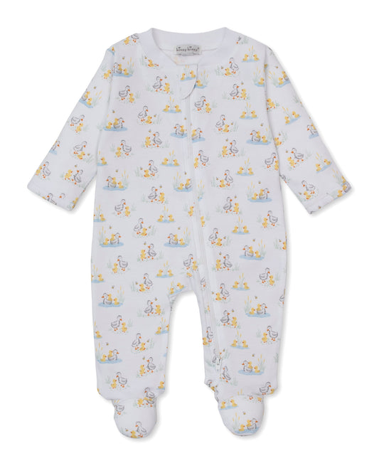 Kissy Kissy Multi / Newborn Kissy Kissy Duck Pond Paddles Zipper Footie