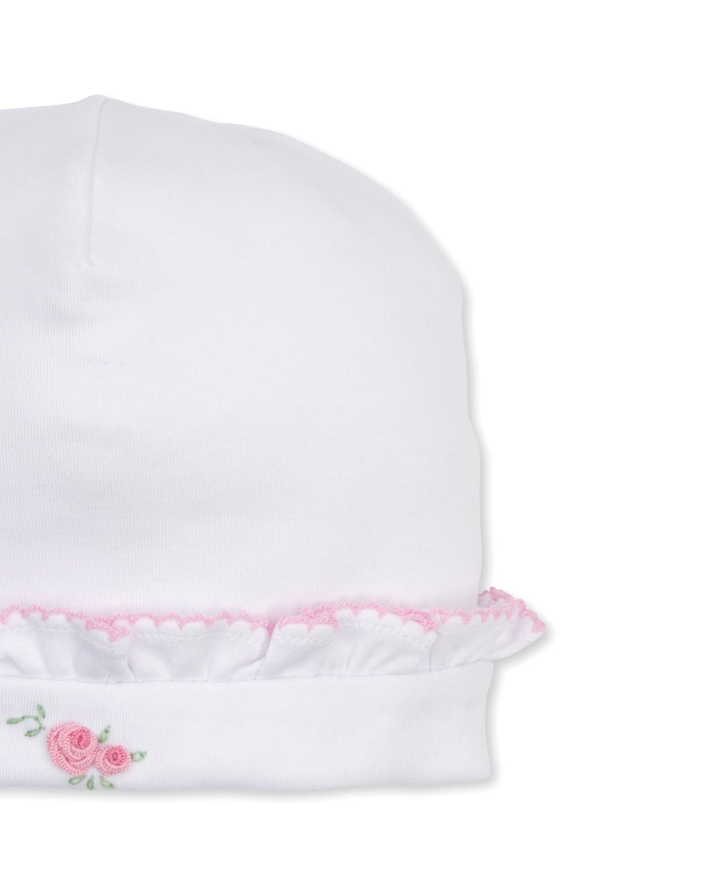 Kissy KissyKissy Kissy Embroidered Rose Hat White w/Pink TrimBabysupermarket