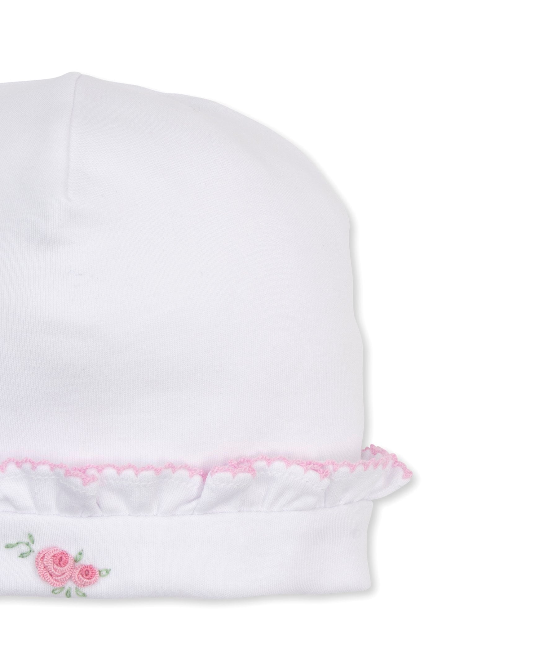 Kissy KissyKissy Kissy Embroidered Rose Hat White w/Pink TrimBabysupermarket