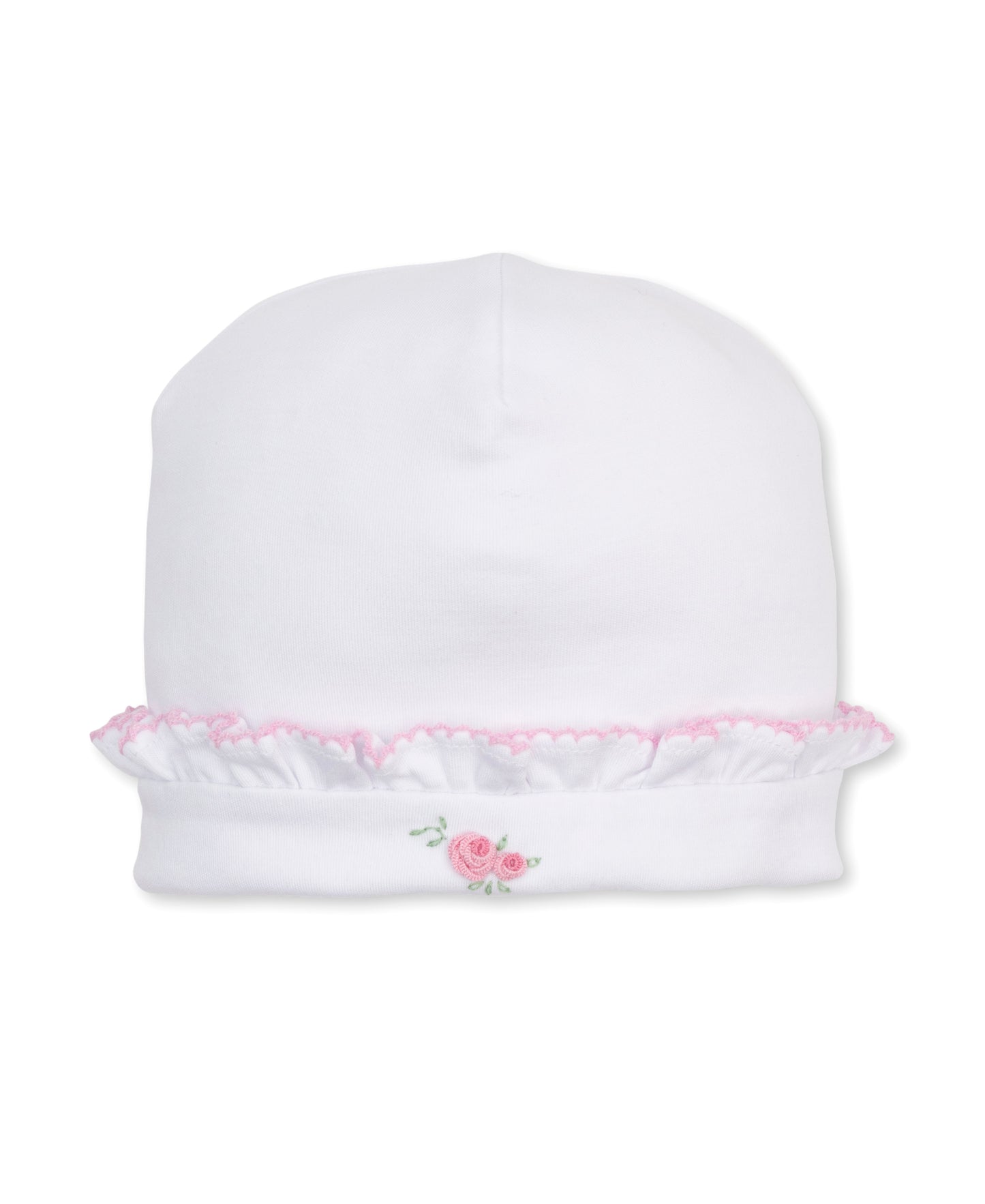 Kissy KissyKissy Kissy Embroidered Rose Hat White w/Pink TrimBabysupermarket