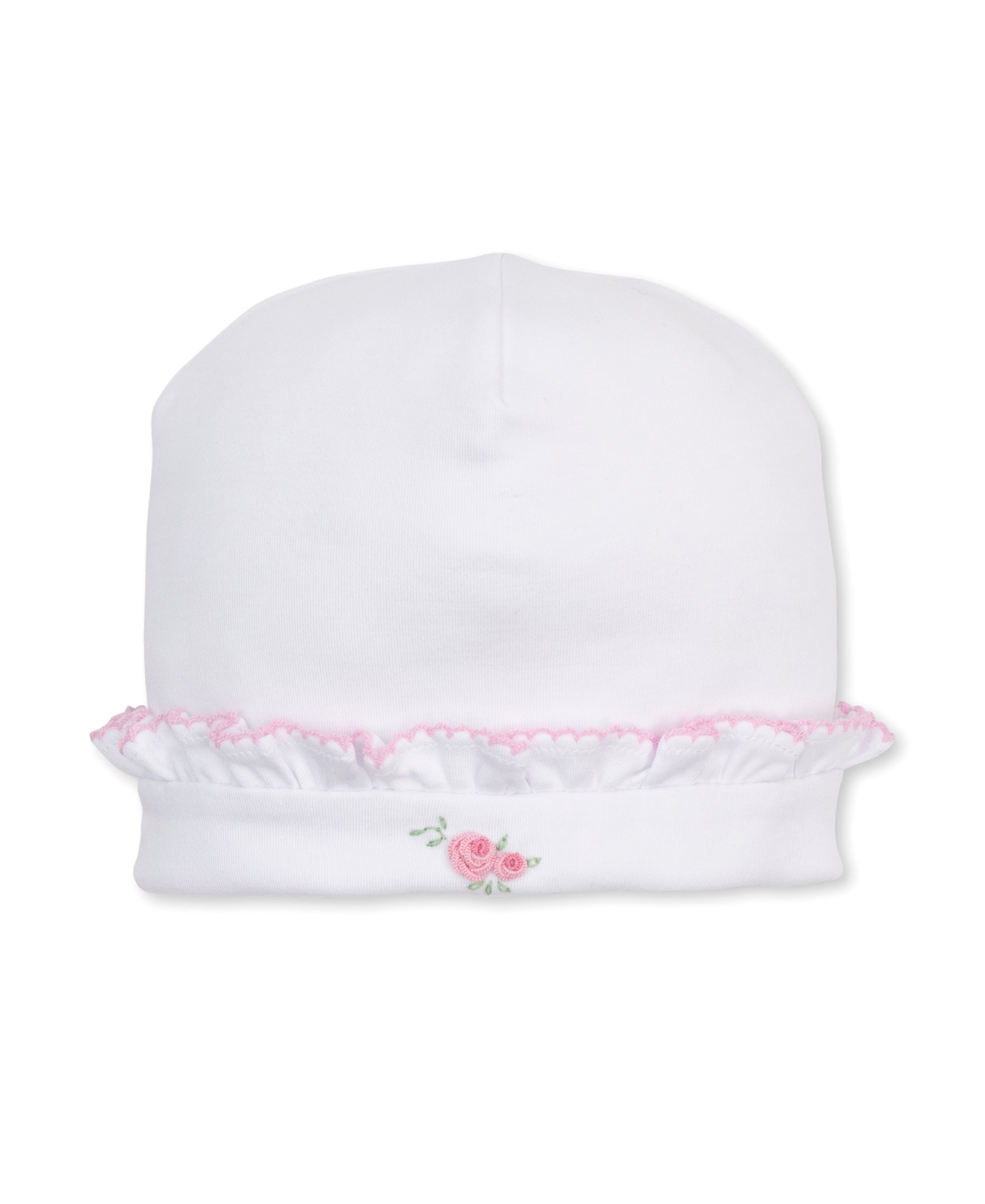 Kissy KissyKissy Kissy Embroidered Rose Hat White w/Pink TrimBabysupermarket