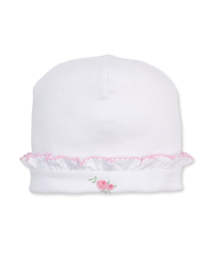 Kissy KissyKissy Kissy Embroidered Rose Hat White w/Pink TrimBabysupermarket
