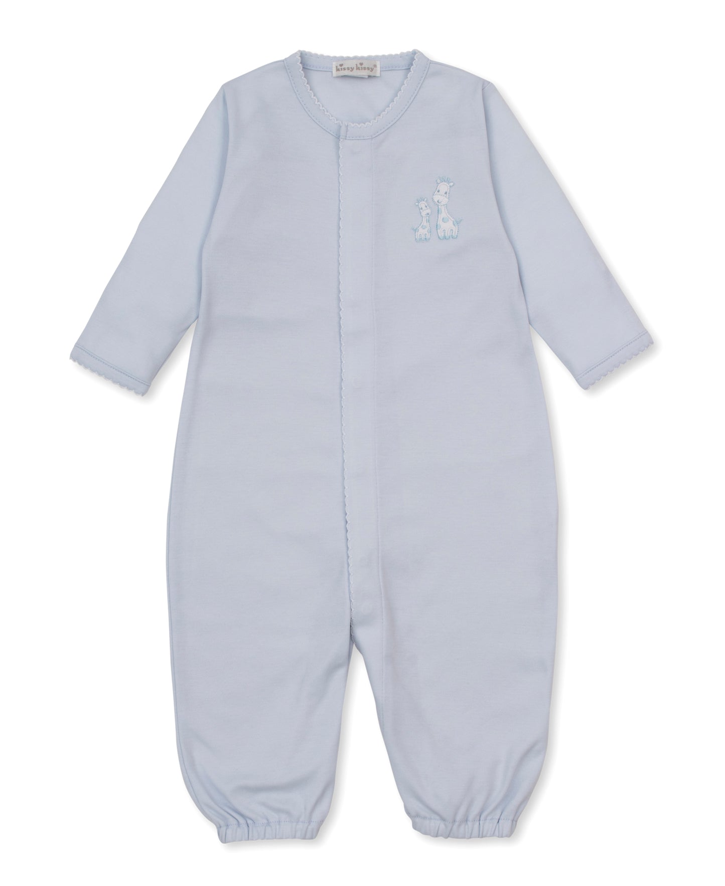 Kissy Kissy Boys Apparel / Gowns / Infant Kissy Kissy Giraffe Laughs Converter Gown Lt. Blue