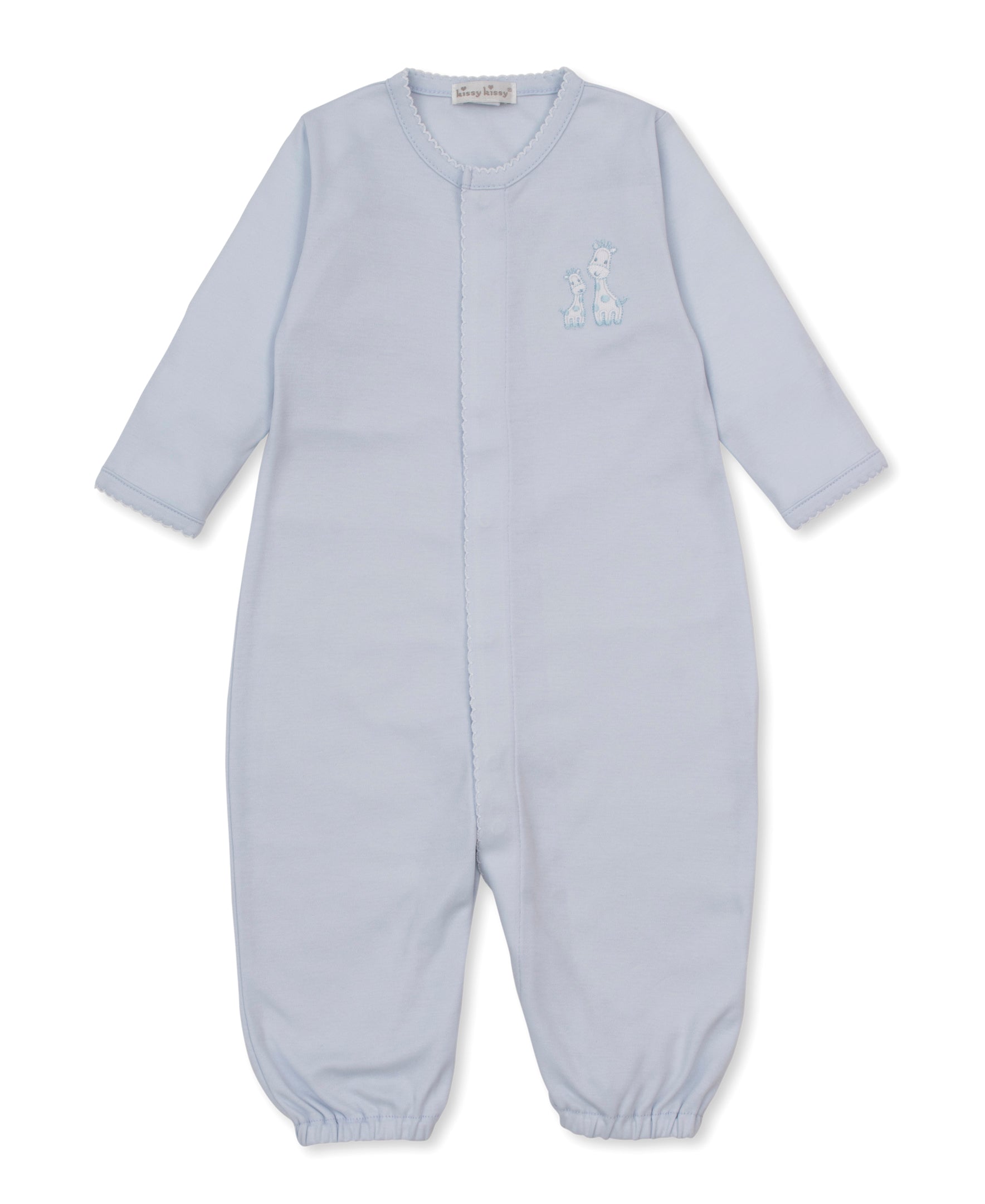 Kissy Kissy Boys Apparel / Gowns / Infant Kissy Kissy Giraffe Laughs Converter Gown Lt. Blue