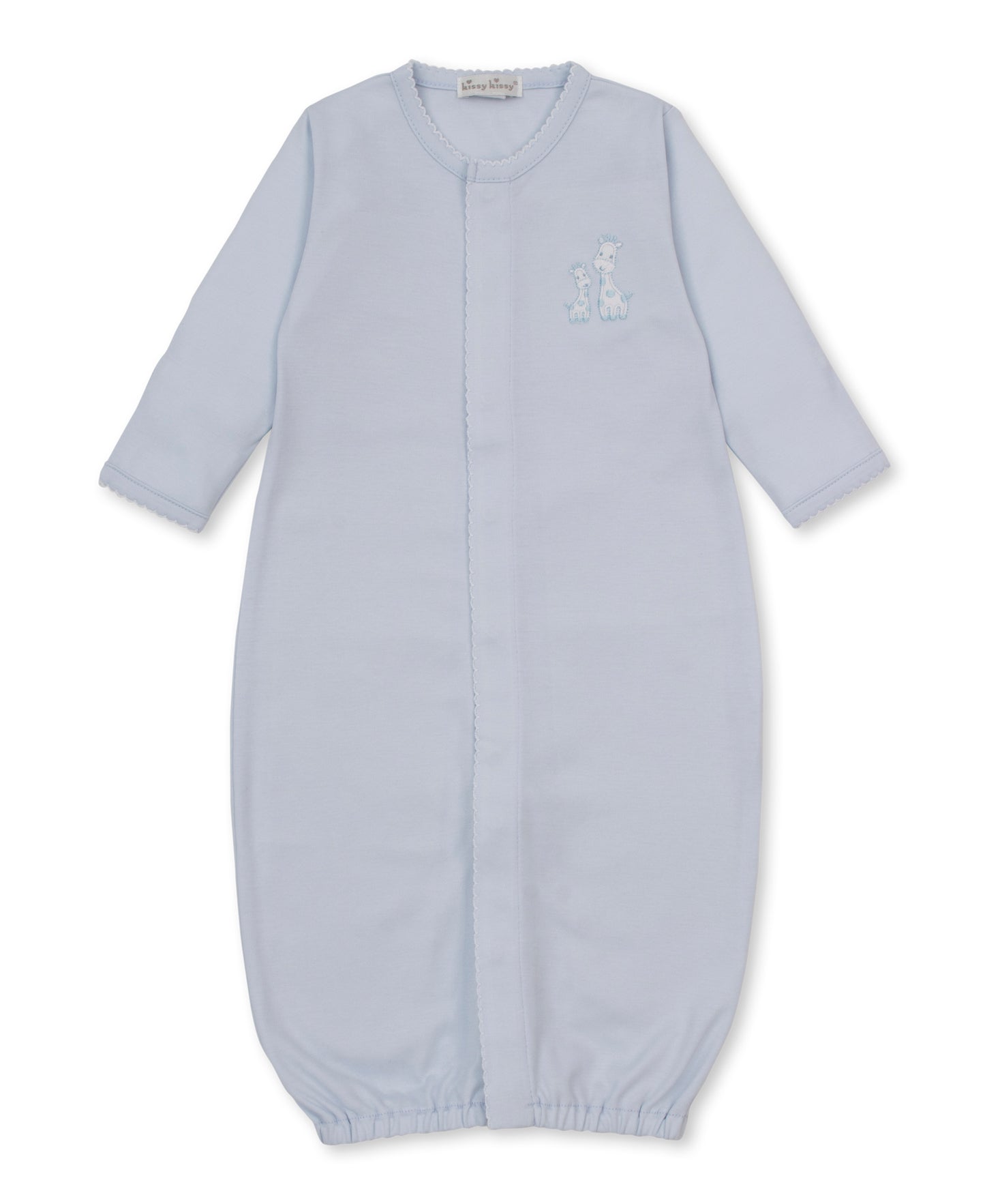 Kissy Kissy Boys Apparel / Gowns / Infant Kissy Kissy Giraffe Laughs Converter Gown Lt. Blue