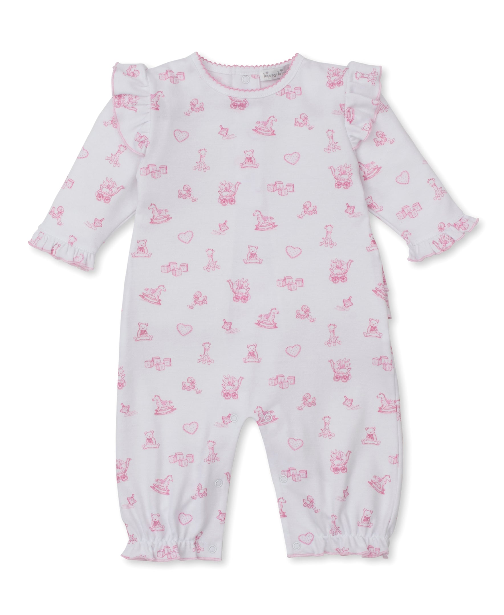 Kissy Kissy Girls Apparel / Outfits / Infant Pink / 3-6 Mo Kissy Kissy Girls Vintage Toy Treasures Playsuit