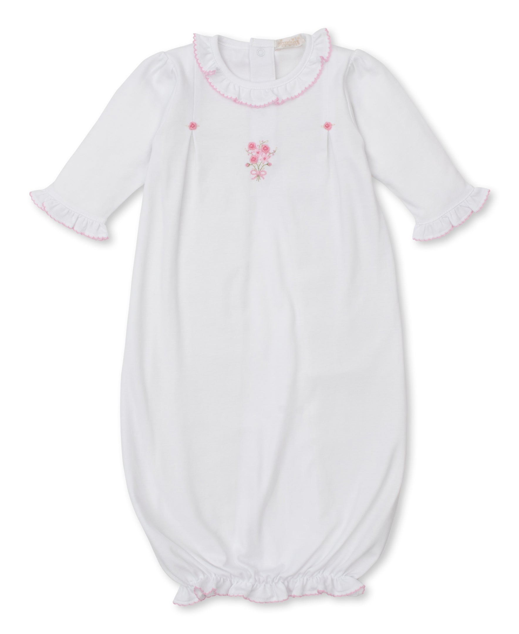 Kissy Kissy Girls Apparel / Sleepwear / Infant White/Pink / Newborn Kissy Kissy Premier Old English Roses Sack