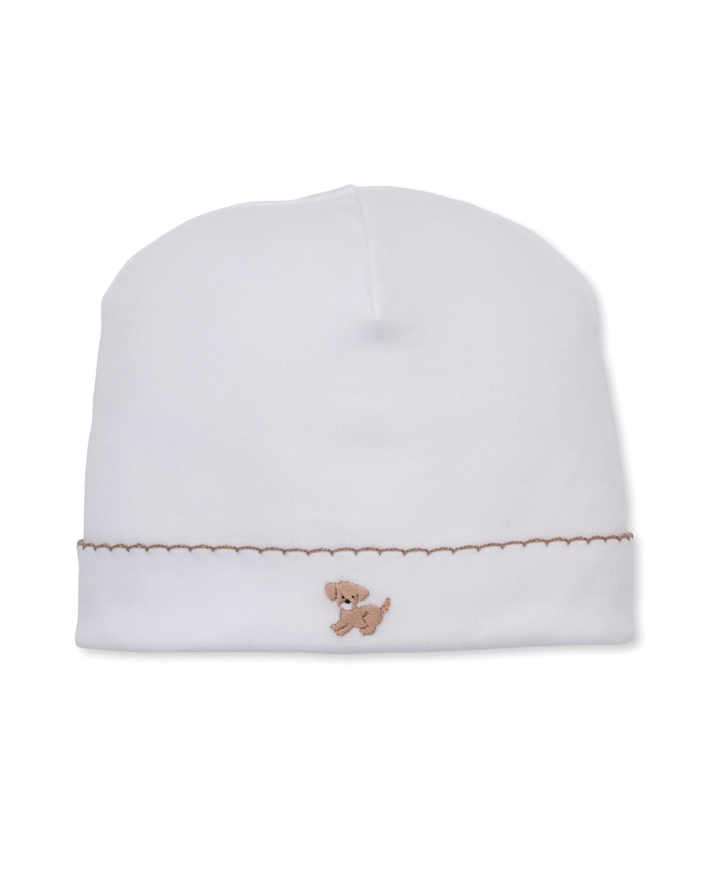 Kissy Kissy Baby & Toddler Hats Kissy Kissy Premier Puppy Paws Embroidered Hat White w/Brown Trim