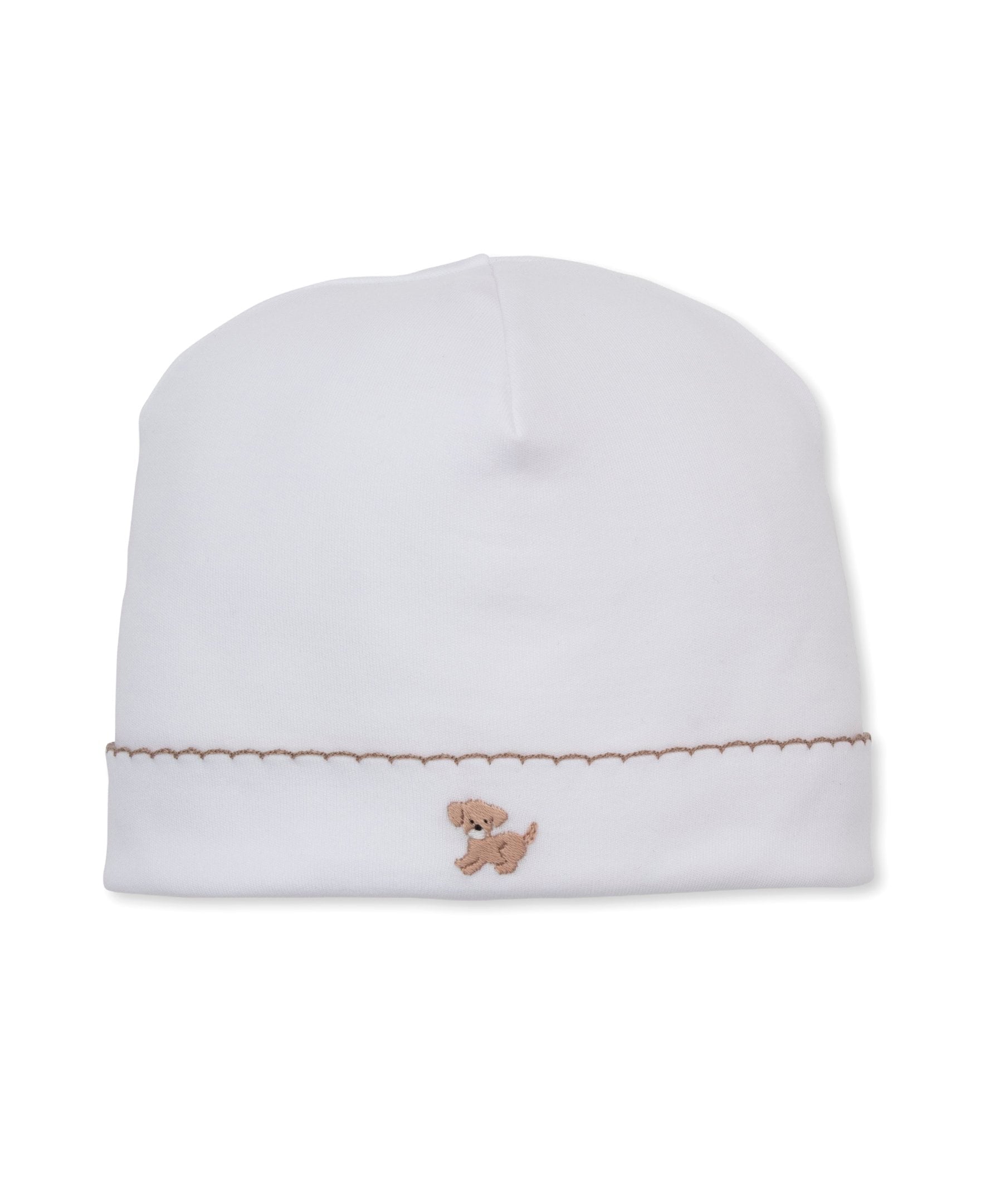 Kissy Kissy Baby & Toddler Hats Kissy Kissy Premier Puppy Paws Embroidered Hat White w/Brown Trim