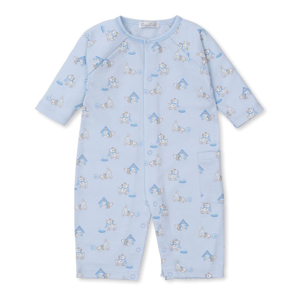 Kissy Kissy Boys Apparel / Outfits / Infant Light Blue / 3-6 Mo Kissy Kissy Pups in Action Playsuit Light Blue