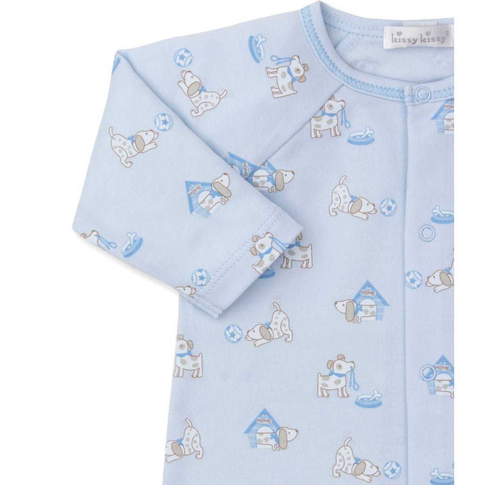 Kissy Kissy Boys Apparel / Outfits / Infant Kissy Kissy Pups in Action Playsuit Light Blue