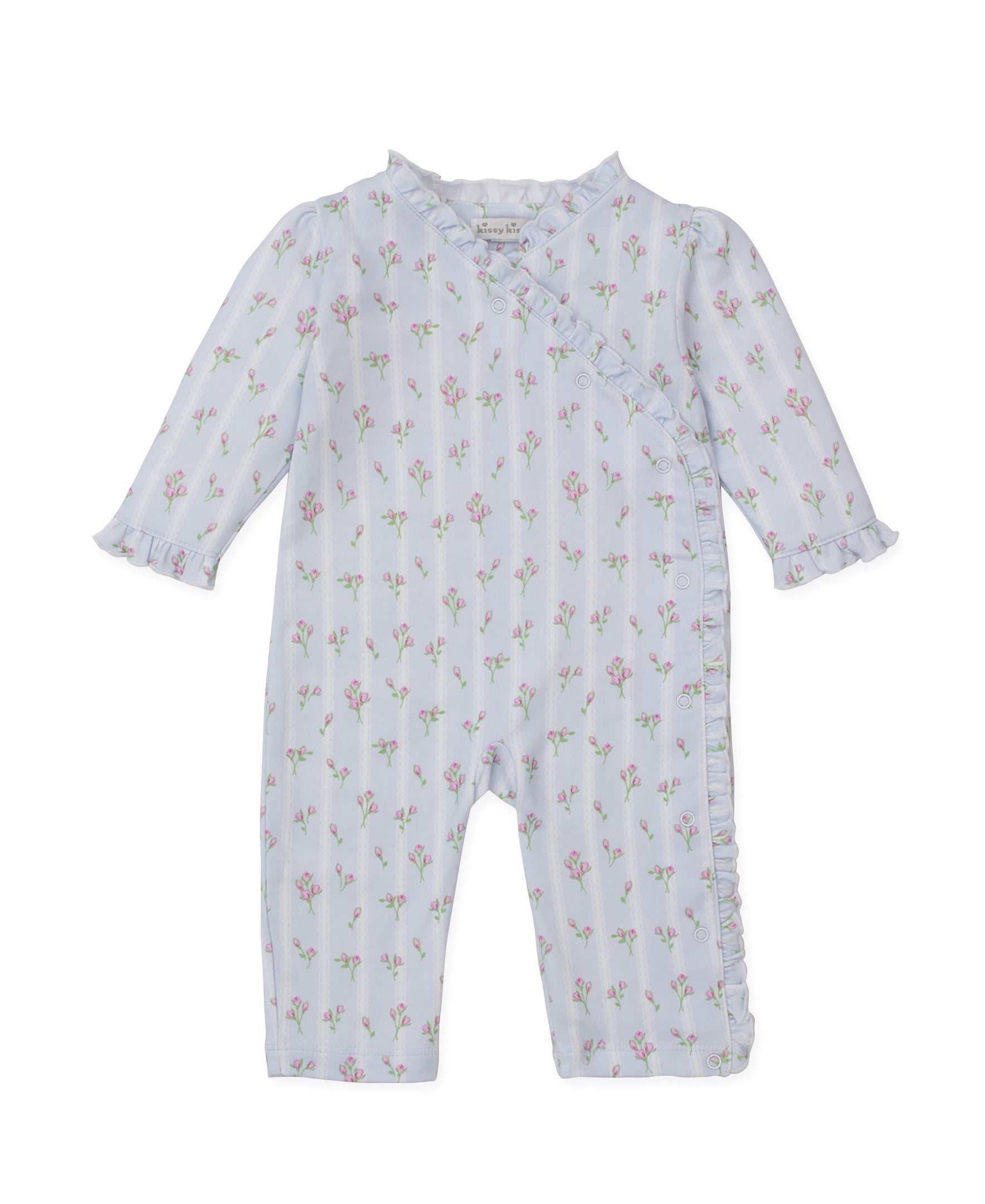 Kissy Kissy Girls Apparel / Outfits / Infant Light Blue / 3-6 Mo Kissy Kissy Ribbon Stripe Bouquets Playsuit