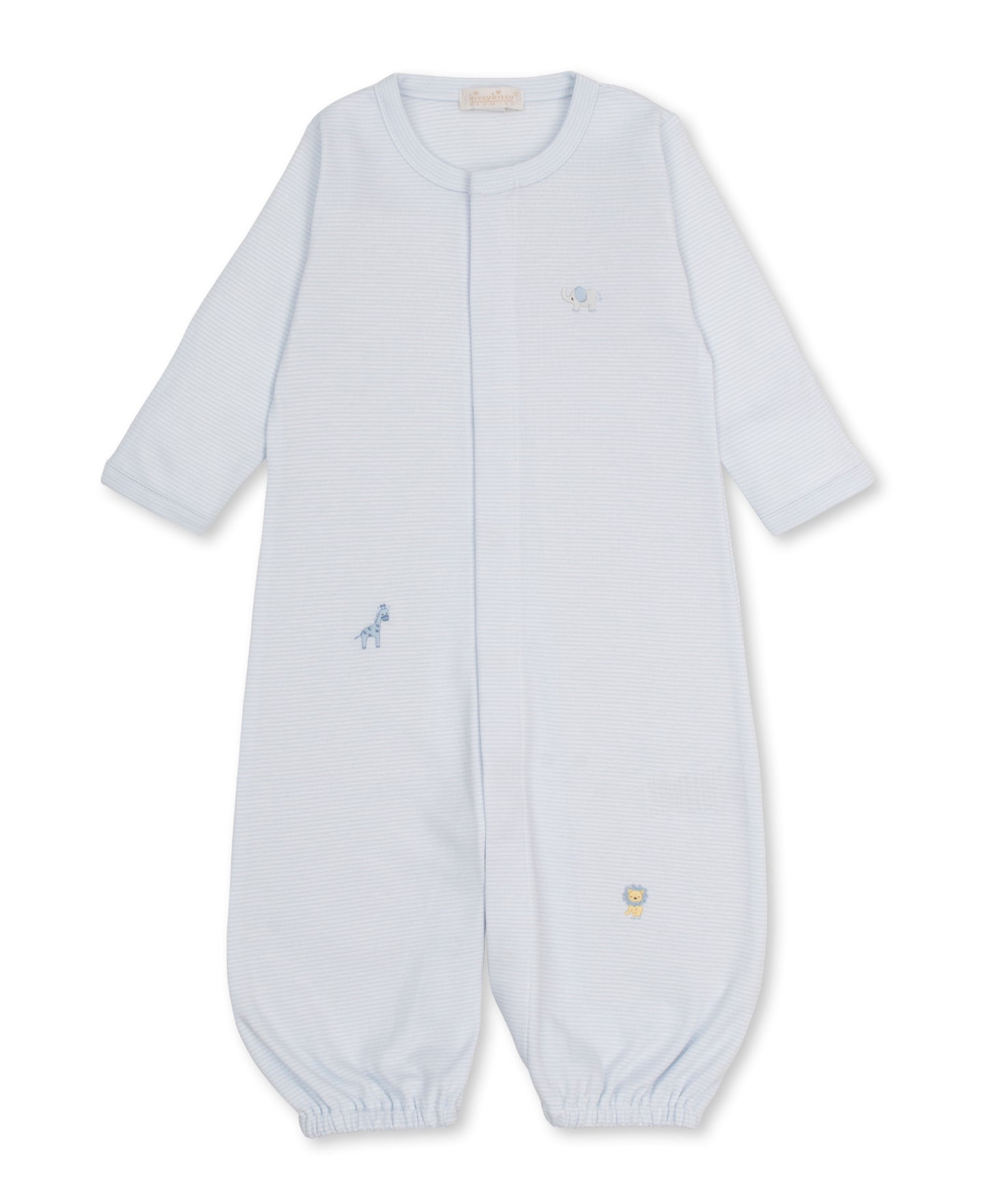 Kissy Kissy Boys Apparel / Gowns / Infant Kissy Kissy SCE Embroidered Animals Convertible Gown Lt. Blue