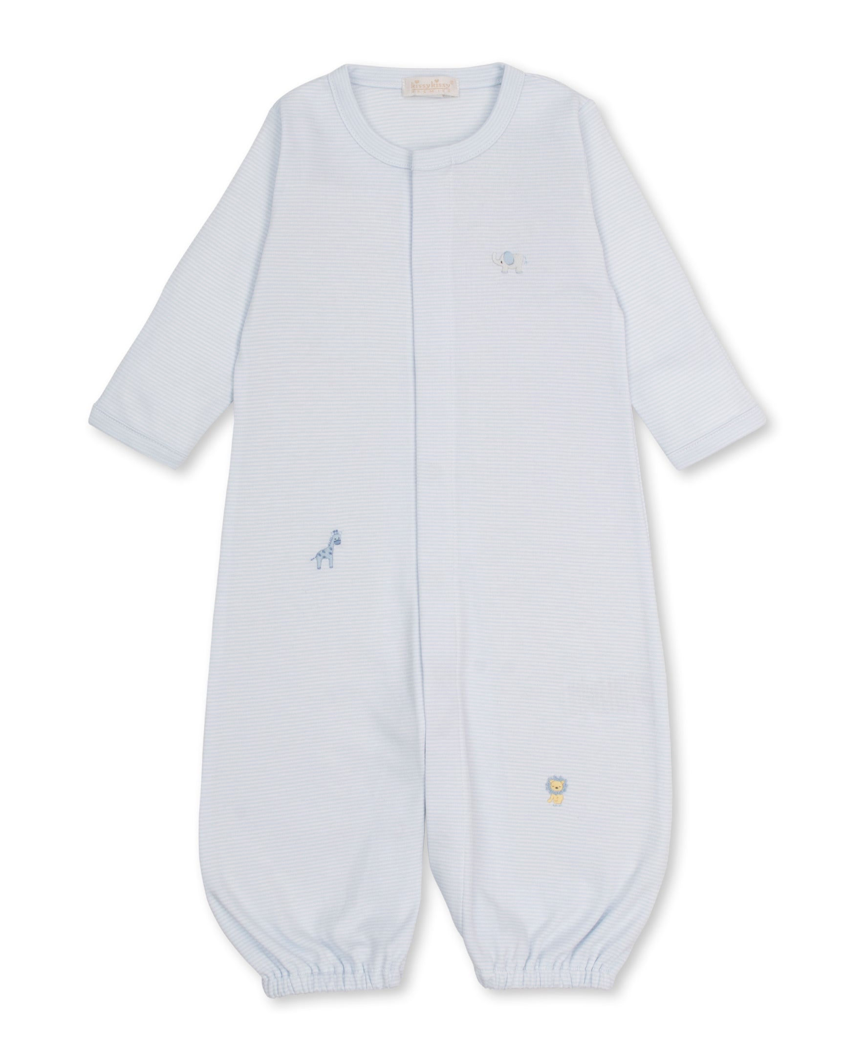 Kissy Kissy Boys Apparel / Gowns / Infant Kissy Kissy SCE Embroidered Animals Convertible Gown Lt. Blue