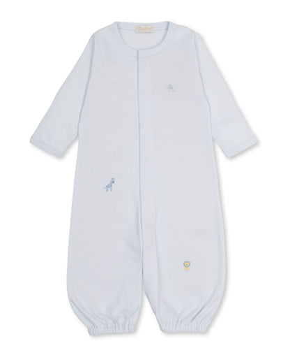 Kissy Kissy Boys Apparel / Gowns / Infant Kissy Kissy SCE Embroidered Animals Convertible Gown Lt. Blue