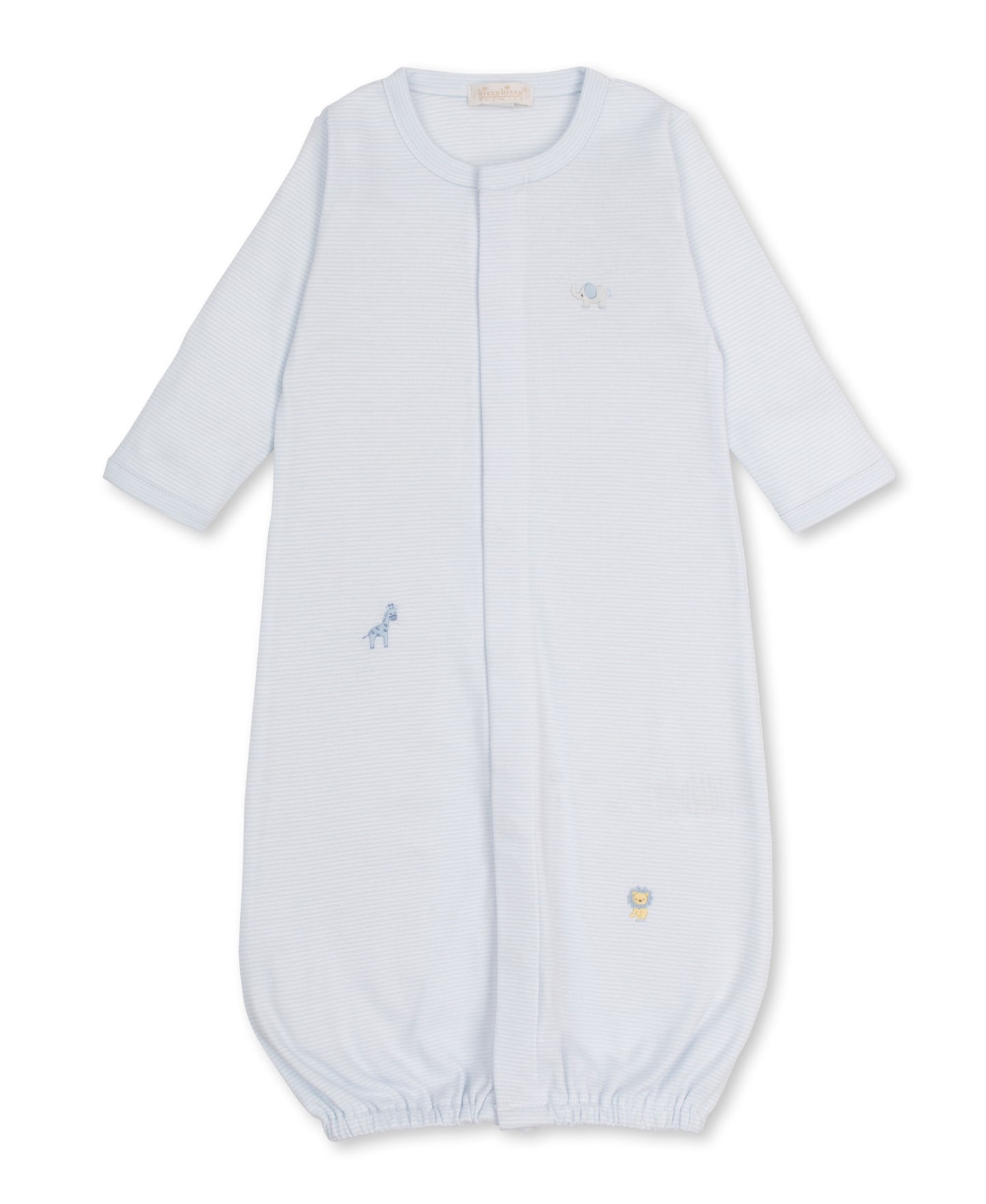 Kissy Kissy Boys Apparel / Gowns / Infant Kissy Kissy SCE Embroidered Animals Convertible Gown Lt. Blue