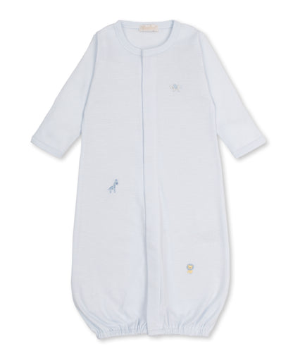 Kissy Kissy Boys Apparel / Gowns / Infant Kissy Kissy SCE Embroidered Animals Convertible Gown Lt. Blue