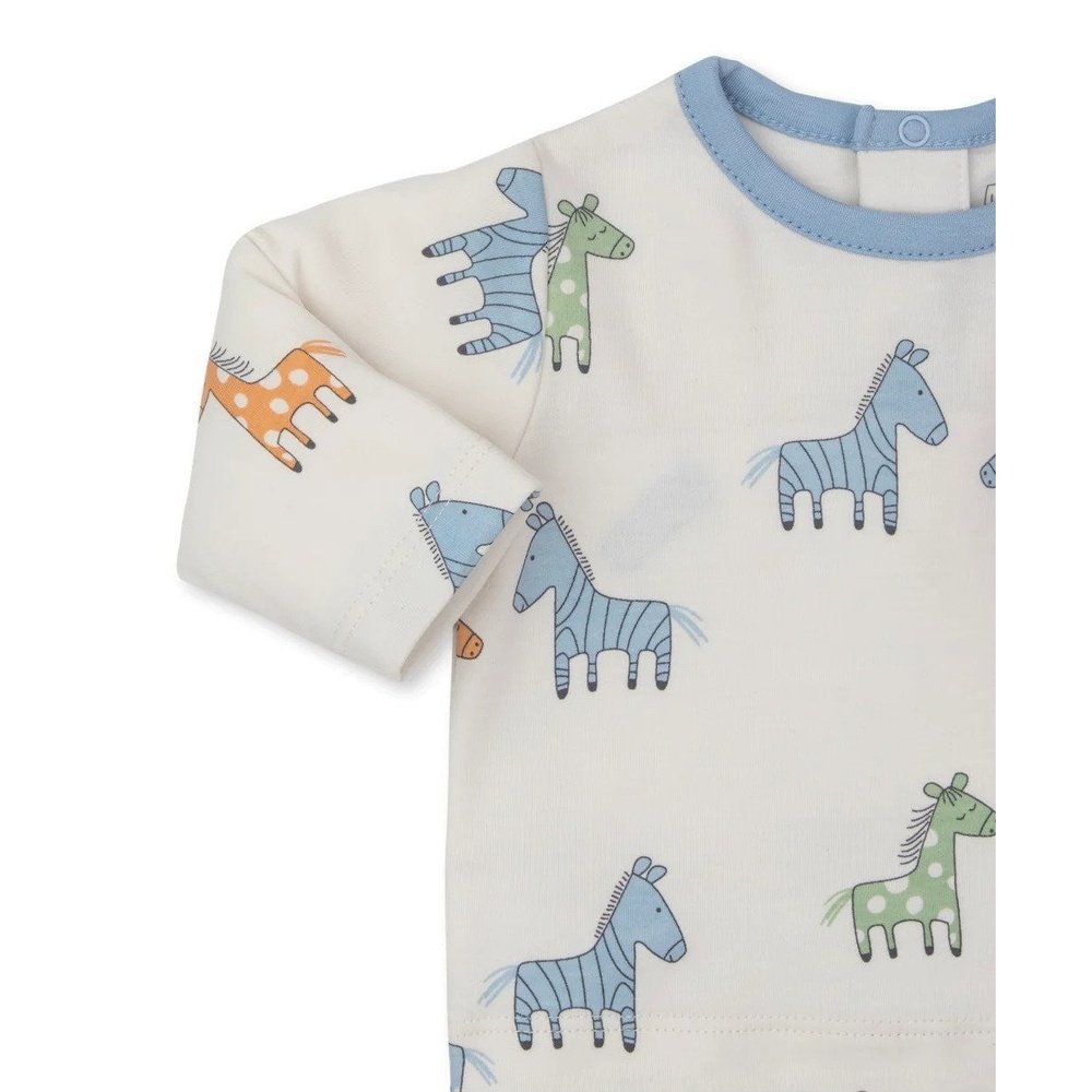 Kissy Love Zebra and Friends Blue Print Pant Set