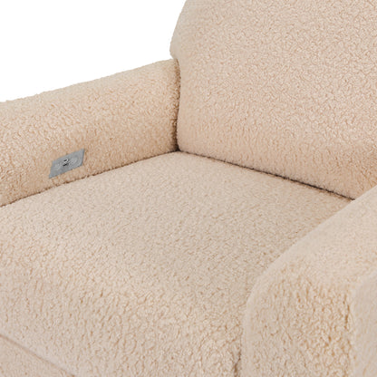 Babyletto Sunday Power Recliner and Swivel Glider in Shearling