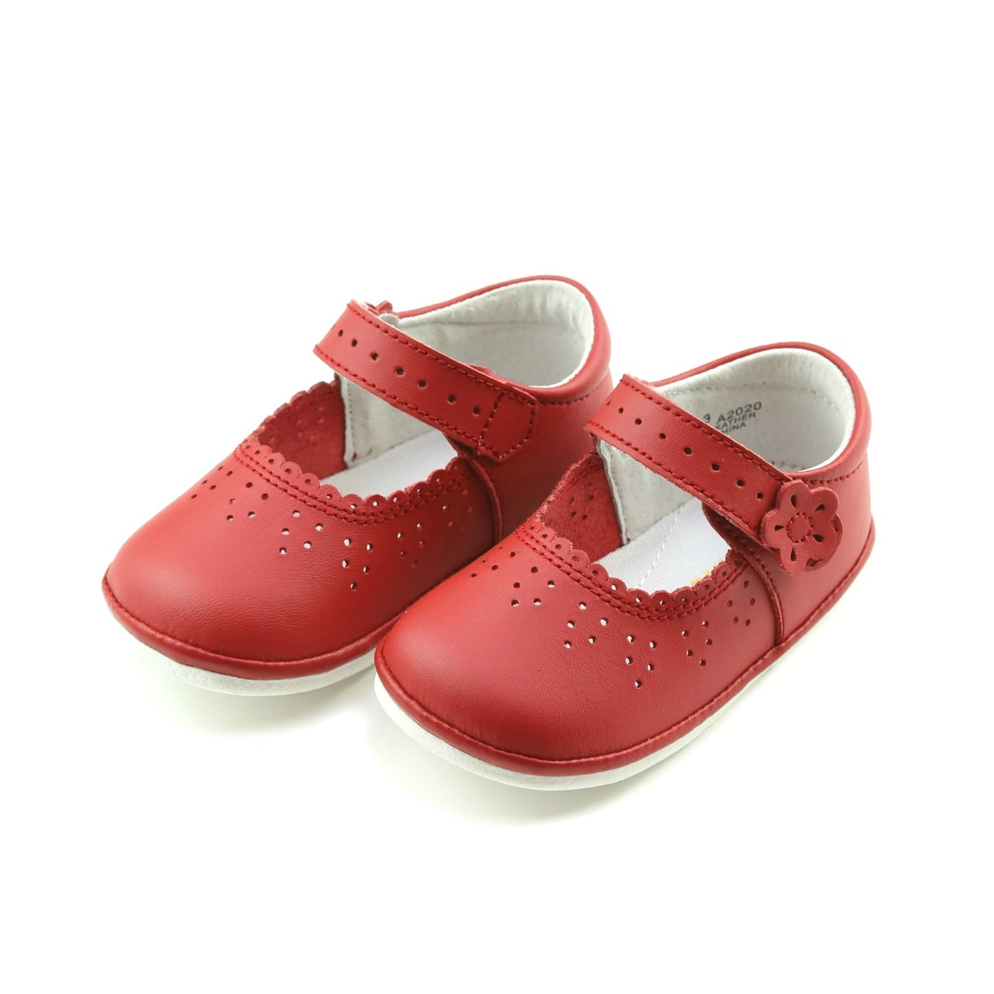 IM-LINK General 3 / Red L'Amour Angel Mia Scalloped Leather Mary Jane Shoes