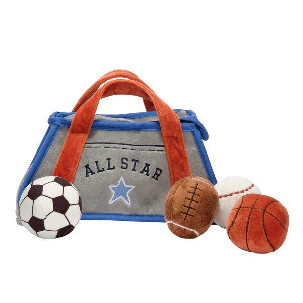 Lambs & Ivy Baby Sports Interactive Plush Toy Set - Football/Basketball/Baseball