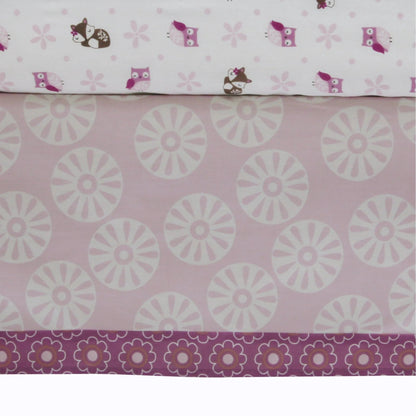 Lambs & Ivy Bedtime Originals Lavender Woods 3-Piece Crib Bedding Set - Pink, Purple
