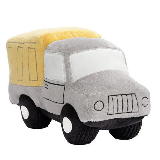LAMBS & IVY More Decor Lambs & Ivy Construction Zone Plush Dump Truck Stuffed Toy - Gray/Yellow