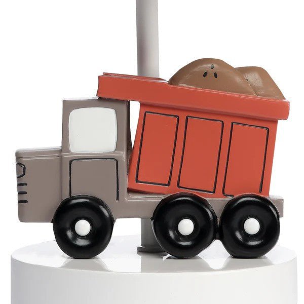 LAMBS & IVY More Decor Lambs & Ivy Construction Zone Truck Nursery Lamp with Shade & Bulb